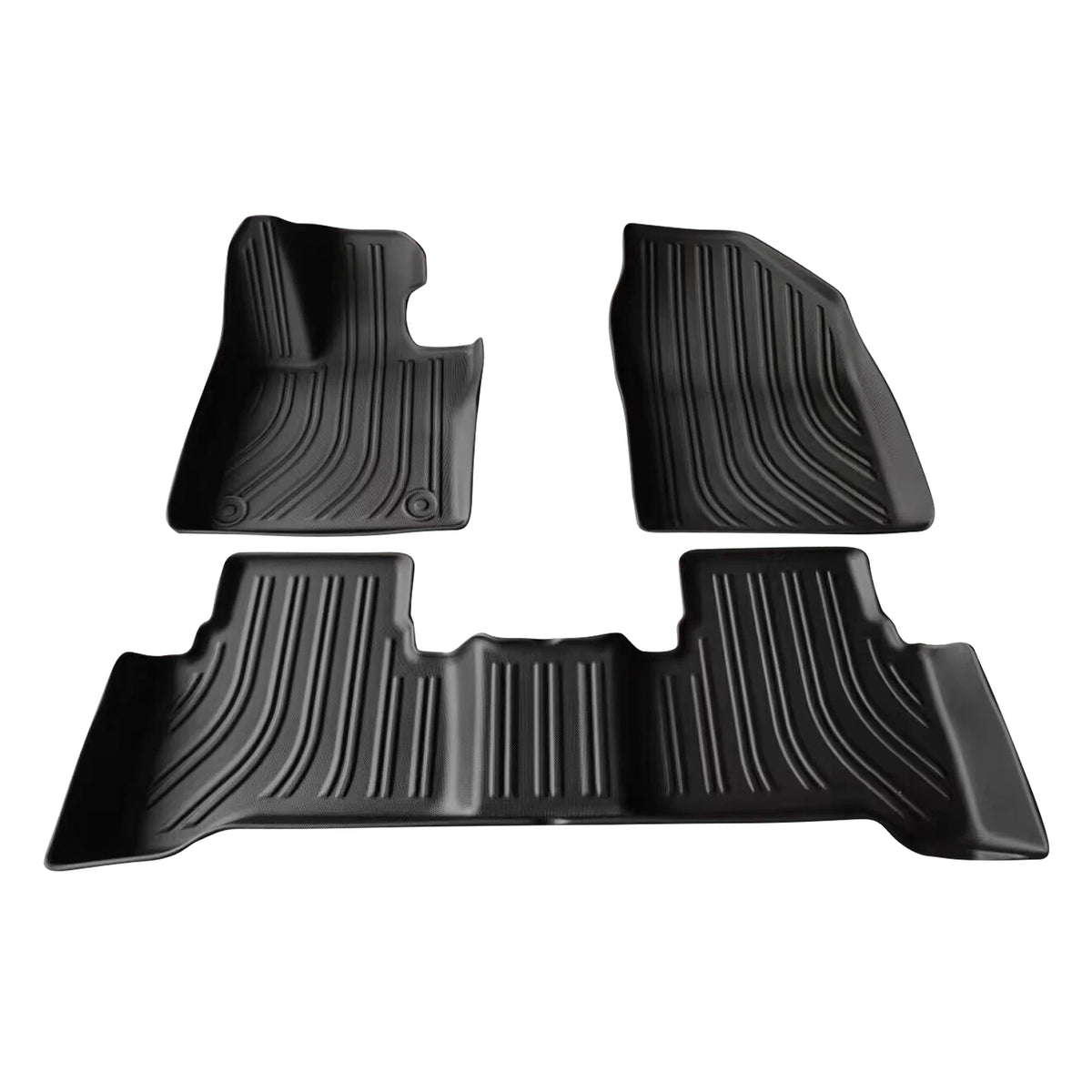 tapis sol voiture noir rayures horizontales moderne tpe avant arrière