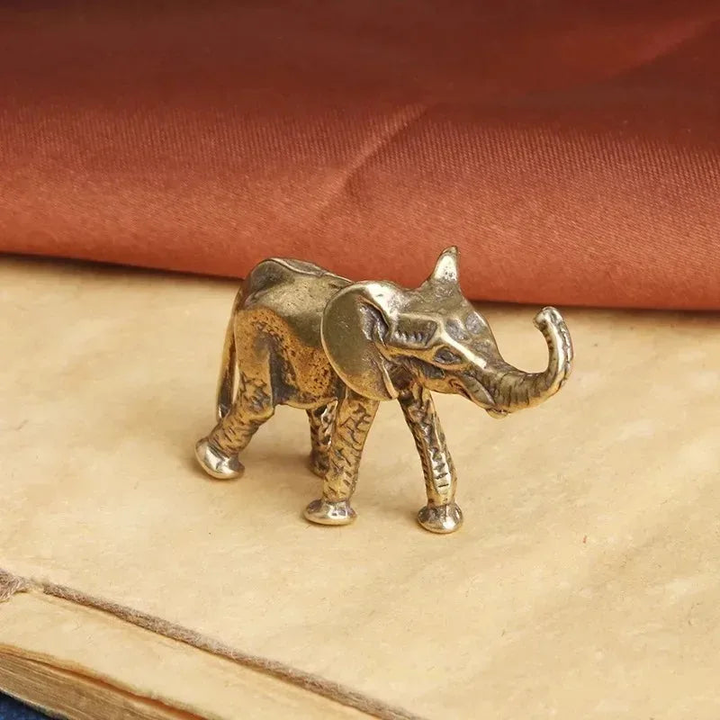 décoration intérieure éléphants bronze doré figurines animaux décoratives asiatiques table salon