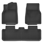tapis sol tpe noir rayures horizontales clips modernes tesla 2025