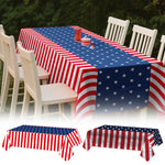 nappe jetable imperméable rouge blanche bleue theme jour independance americain festive table mangerDecoration patriotique