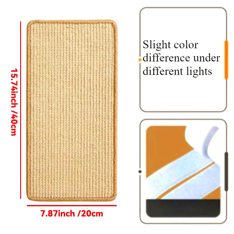 tapis griffoir vertical moderne chat sisal beige ball suspendue anti griffuresintérieur minimaliste