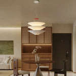 suspension lumineuse papier moderne blanc texture organique 4000k 3000k chambre salon restaurant