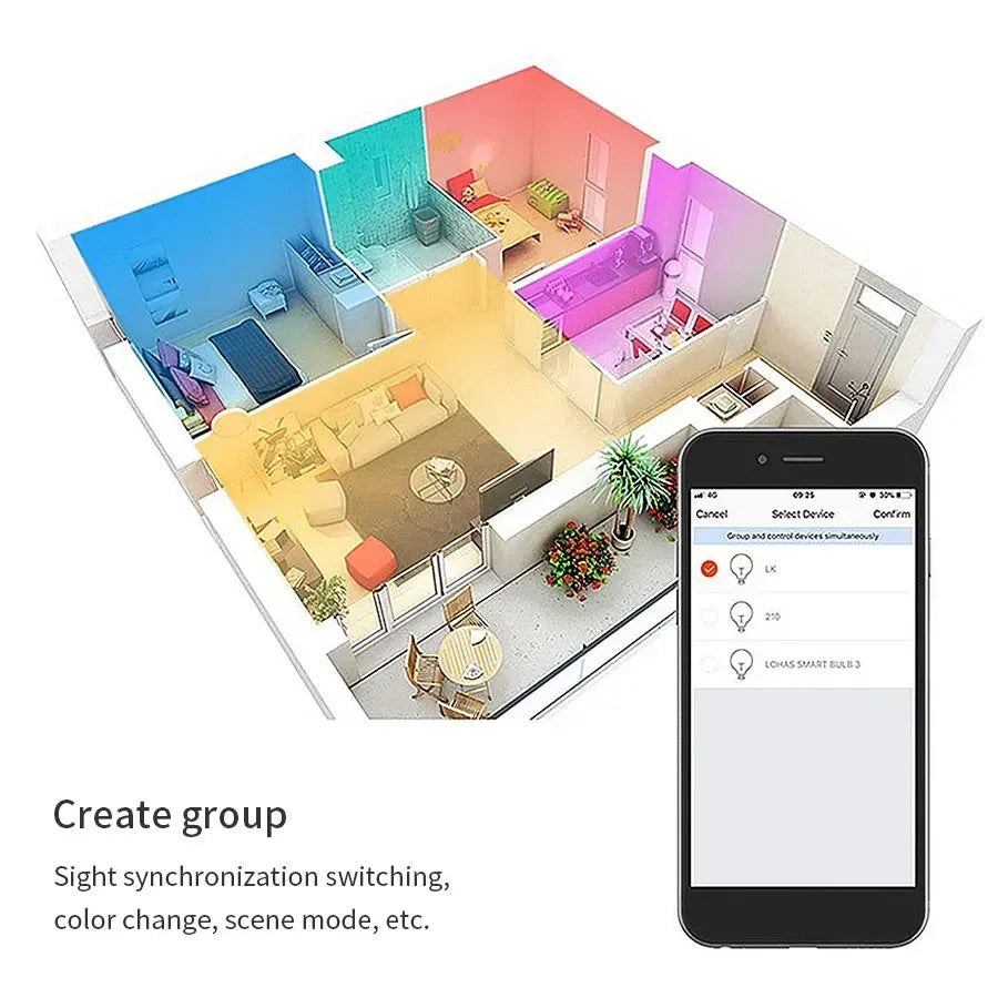 ampoule led wifi 5w 7w 9w gu10 projecteur blanc moderne télécommande application mobile