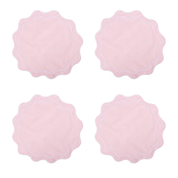 serviettes table coton bordure brodée décoration Noël mariage table repas maison