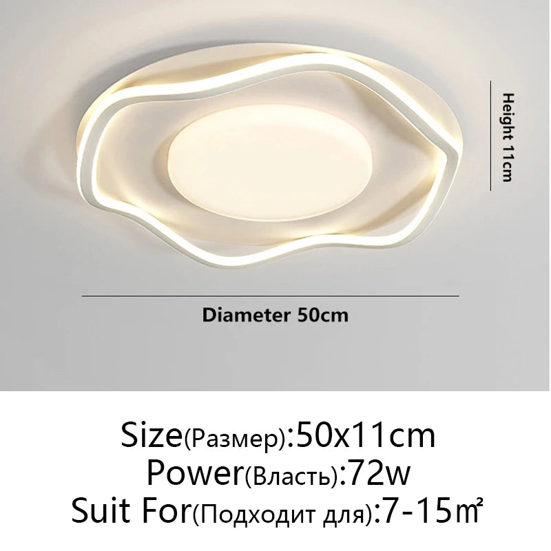 plafonnier led moderne blanc minimaliste éclairage quotidien télécommande 20+luminaires 10 15m² cuisine salle manger