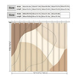 rideau douche abstrait moderne imperméable polyester opacité beige minimaliste geometrique 180x200cm