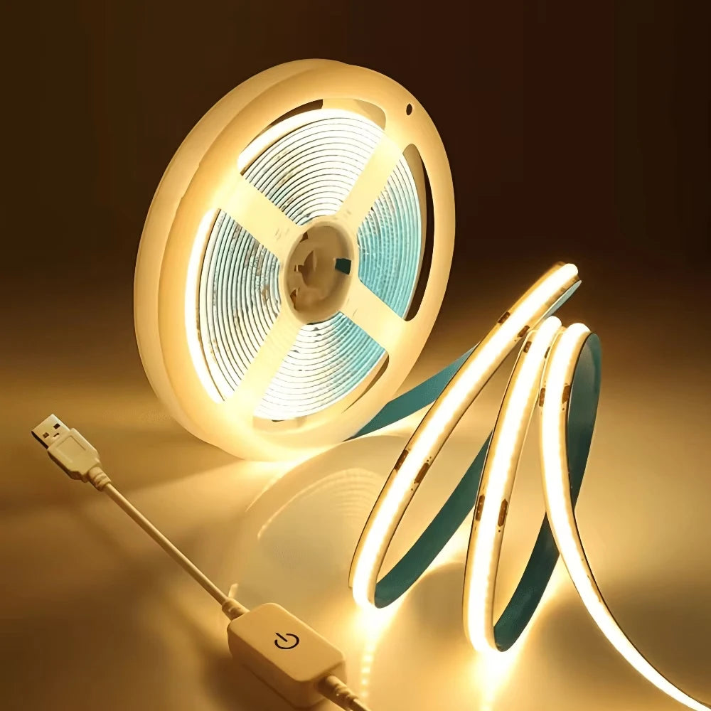 ruban led flexible blanc moderne adhésif 320 led usb plug 5v touch variateur étanche