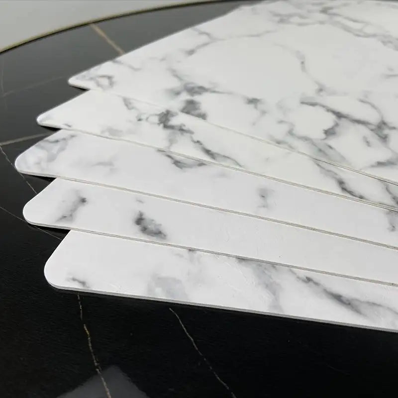 tapis imitation marbre blanc gris moderne adhésif décoratif table opulent veineux sophistiqué