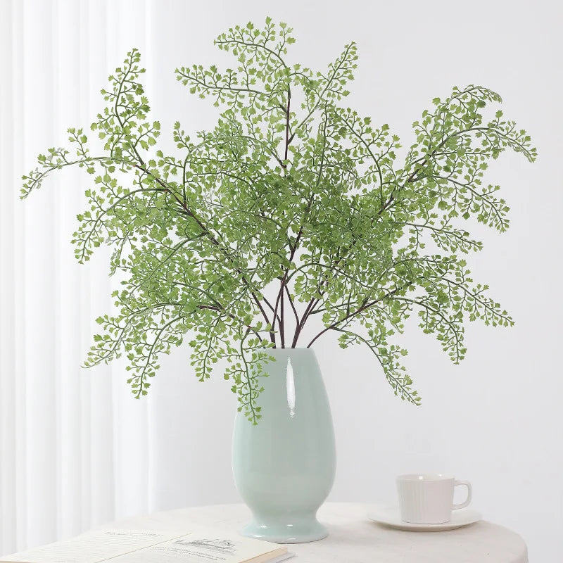bouquet artificiel feuilles vertes moderne decoration intérieure anniversaire exposition branche plastique 39cm