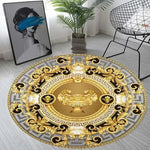 tapis rond baroque ornements floraux antidérapant facile nettoyer polygone floral moderneintérieur decoration