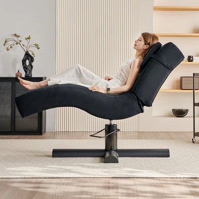 Chaise longue de massage professionnelle en cuir synthétique gris clair