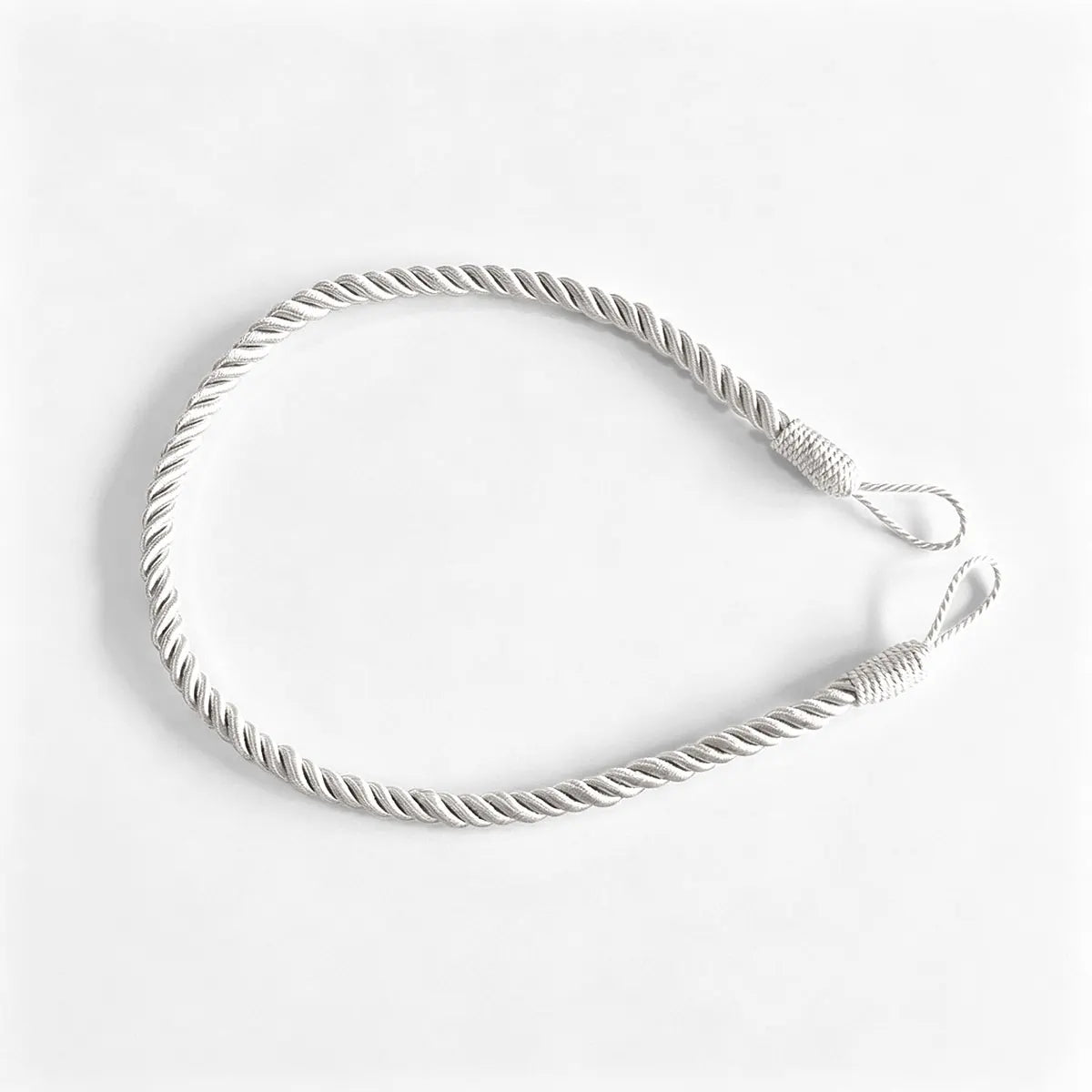 corde torsadée blanc anneaux rideaux ajustables tissés main classique minimaliste wabi sabi