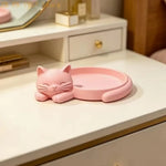 support bijoux chat forme moderne rose blanc doux mignon rangement boîte bijoux contenant bague