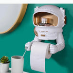 distributeur papier toilette astronaute blanc doré moderne porte serviettes papier