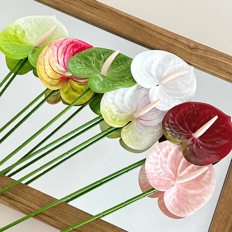 fleurs artificielles rouge rose blanc modernes décoration mariage anniversaire intérieur minimaliste