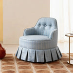 fauteuil classique rayures horizontales couleur beige bleu clair moderne salon chambre