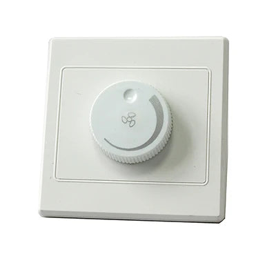 interrupteur rotatif blanc moderne contrôle vitesse variateur mur fixe