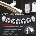 rideau glissière blanc moderne clips top clamping glissière flexible plastique 1m 2m 3m
