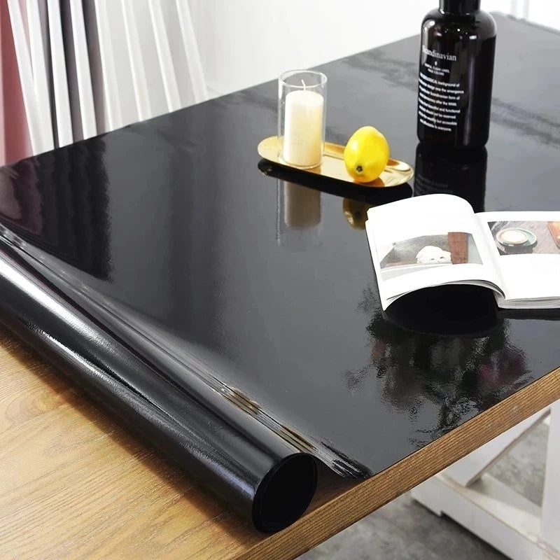 film protection meuble noir mat autocollant adhésif surface table cuisine salon maison
