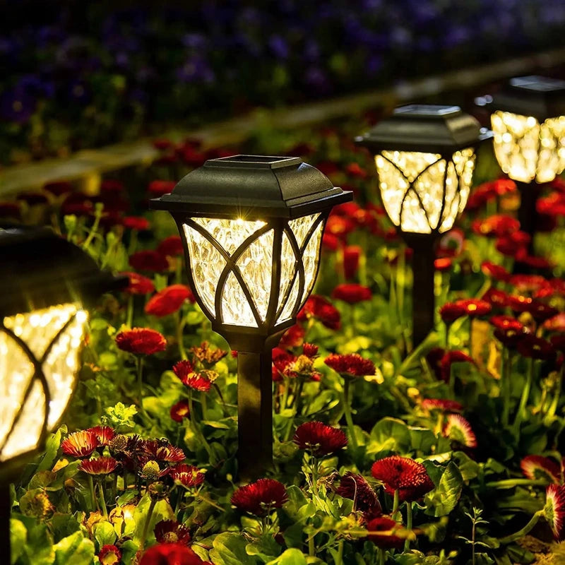 lumière solaire noire transparente classique spike jardin auto on off floralextérieur résistante