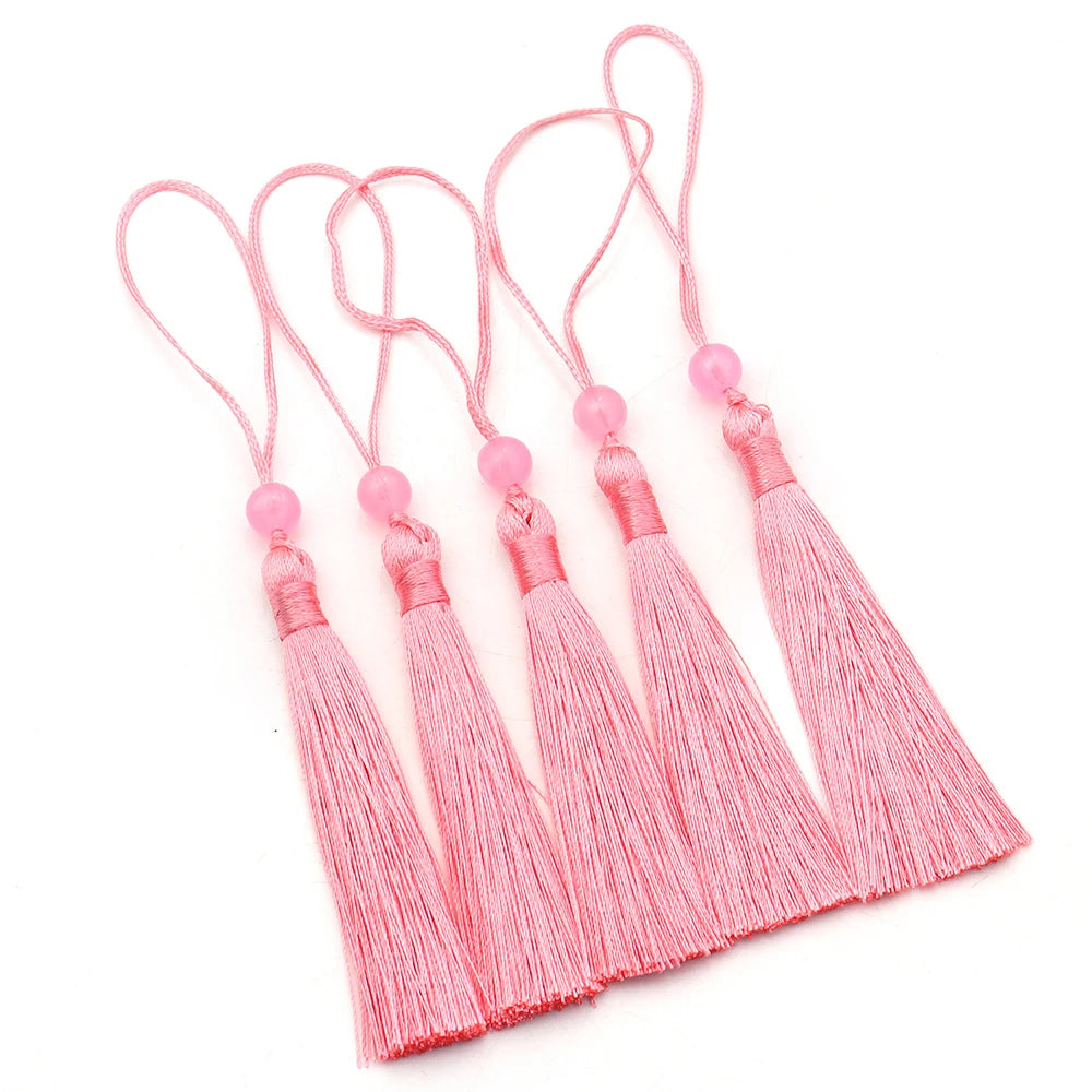 pompons multicolores texturés franges 12cm 5cm longueur traditionnels décoratifs 10pcs