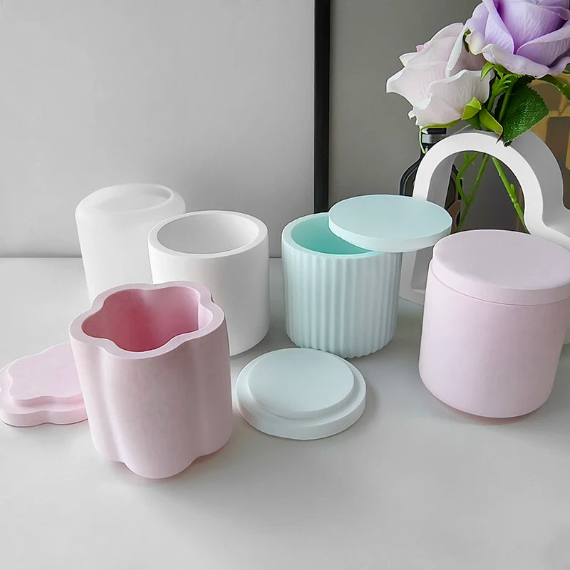 moules silicone epoxy résiné pots fleurs succulentes boîtes rangement floral moderne minimalistes