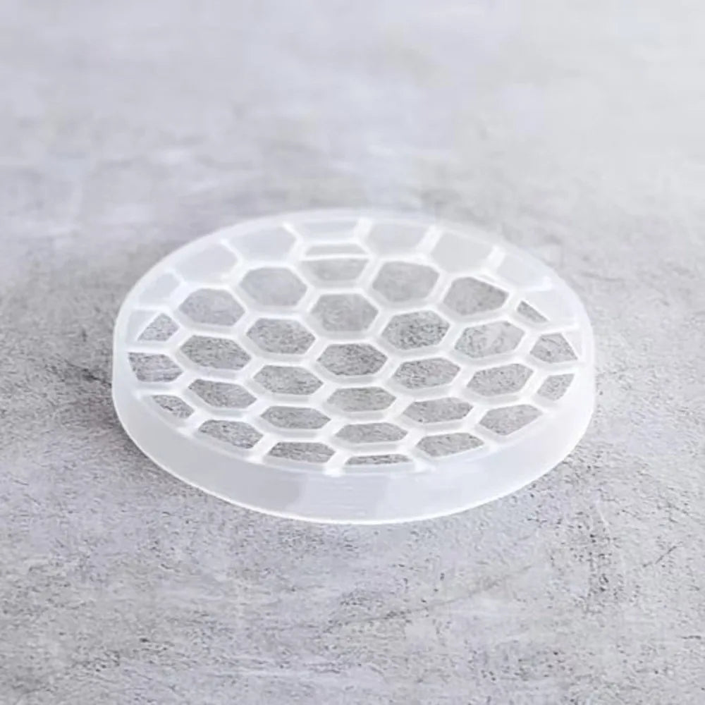 support composition florale transparent grille hexagonale moderne arrangement fleurs fixations invisibles 8x8x2cm