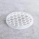 support composition florale transparent grille hexagonale moderne arrangement fleurs fixations invisibles 8x8x2cm