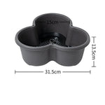 pots fleurs gris orange moderne roulettes plastique jardin adultes