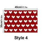 serviettes table rouge coeurs blancs moderne romantique st valentin décoration table mariage