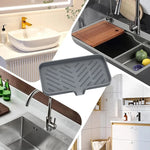 support savon gris blanc moderne adhésif rayures horizontales drainage anti dérapant cuisine salle bain