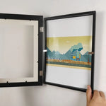 cadre photo bois noir géométrique moderne fixation pouces pouces transparent adulte unisexe