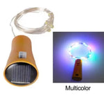 guirlande lumineuse solaire 20 led or noir moderne 2m adhésif transparent