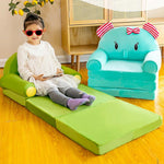fauteuils pliants enfants motifs animaux bleu jaune rose vert contemporains chambre salon