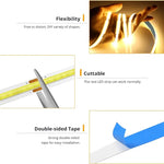 ruban led blanc flexible interrupteur tactile adhésif moderne minimaliste chambre salon décoration éclairageintérieur