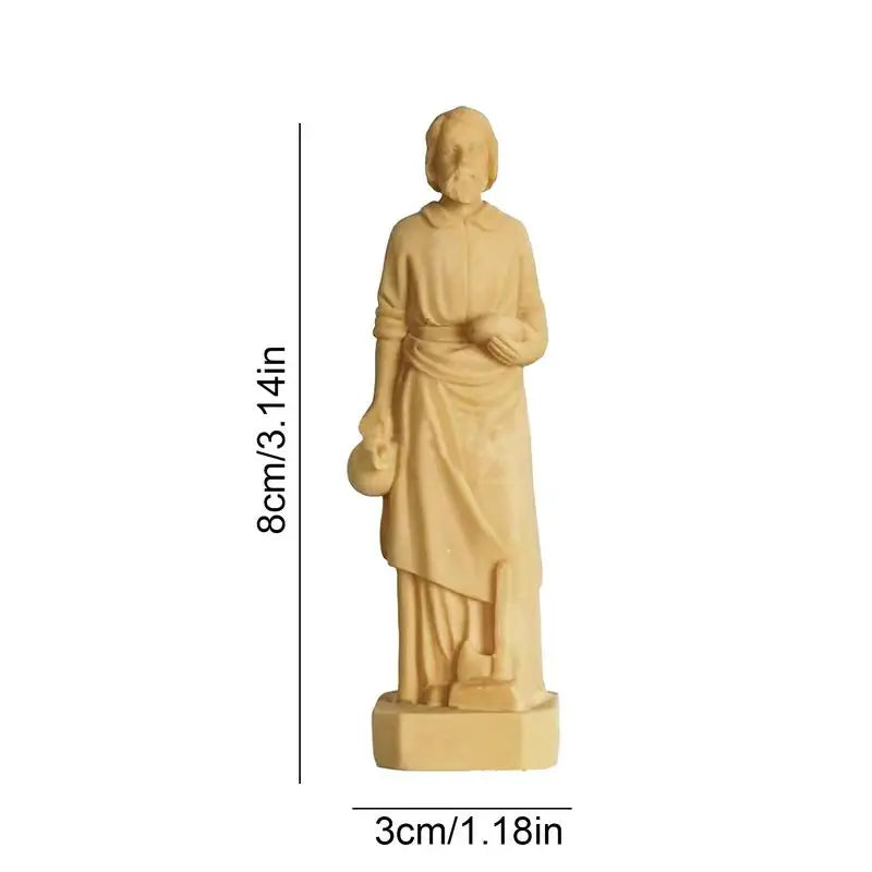 statue saint joseph résine peinte main décor religieux classique maison livres horloge tableau abstrait