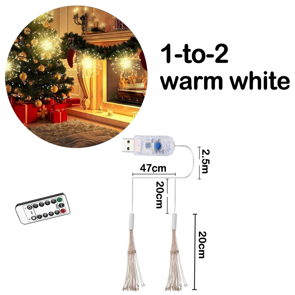 guirlande lumineuse multicolore étoiles usb moderne fête noël partage commandes distantes