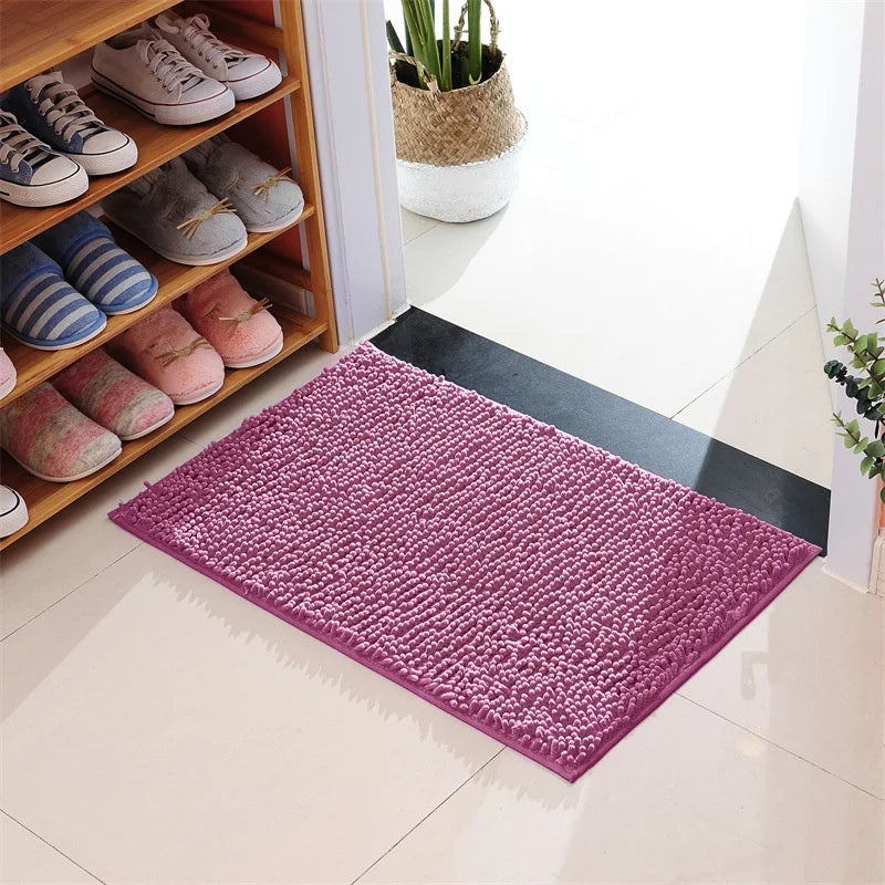 tapis bain moderne gris clair bouclé absorbant antidérapant durable salle bain