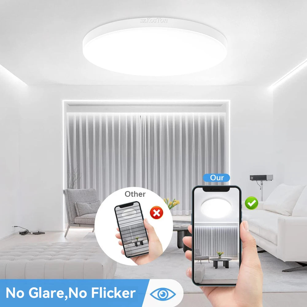 lampe led moderne blanc 220v acrylique abs surface cuisine salon chambre