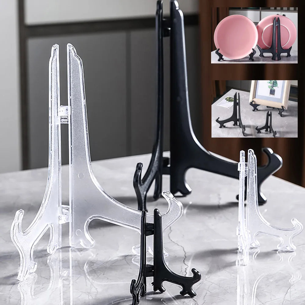 support présentation transparent cadre photo assiette décoration table mariage moderne minimaliste