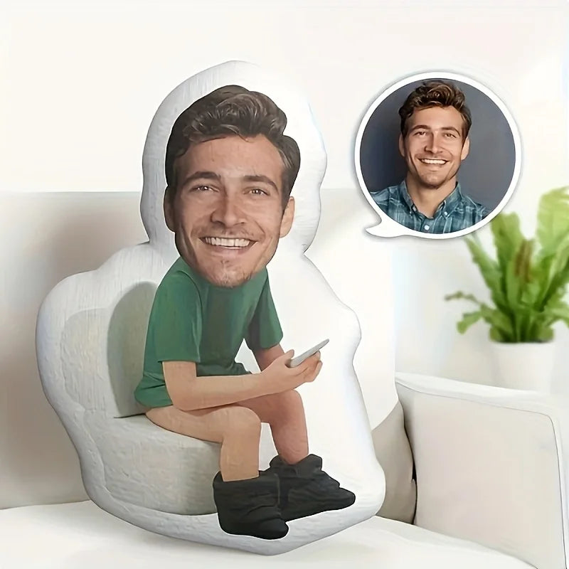 coussin personnalisable imprimé photo moderne vert blanc 40cm 30cm 20cmversible