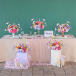 décoration intérieure bouquet artificiel rose jaune bleu violet blanc floral vase champêtre