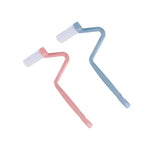 brosse nettoyer wc rose bleu vert moderne pois blancs adhésif fixe poignée portable respectueux