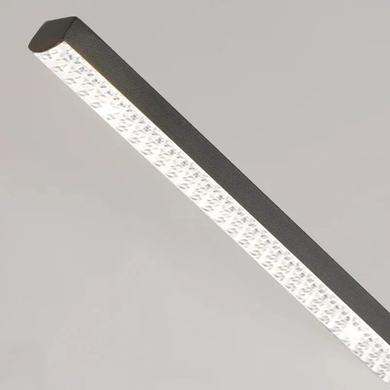 suspension lumineuse led ligne noir moderne minimaliste salle manger salon chambre principal