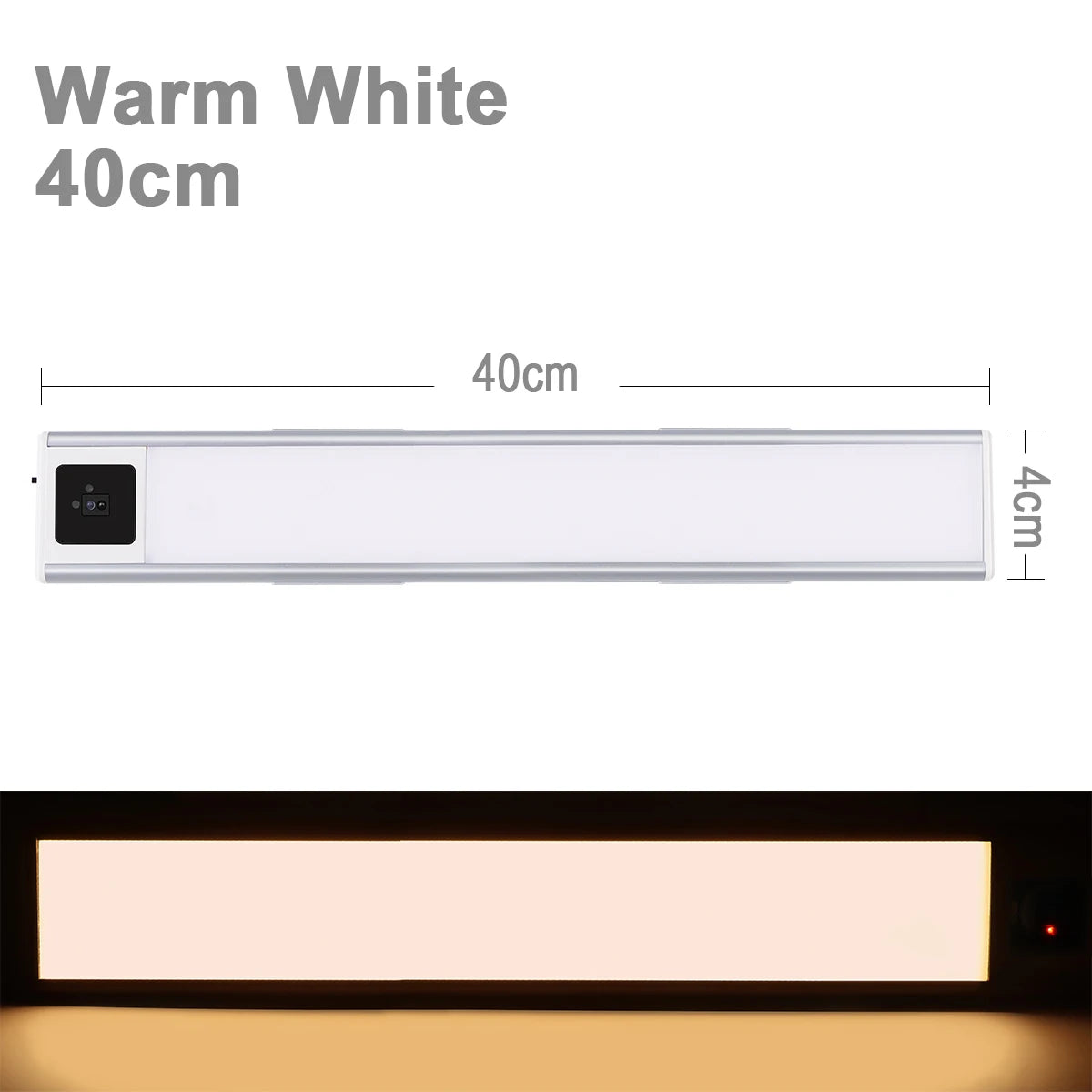 luminaire led rectangle mural adhésif blanc moderne rechargeable capteur mouvement chambre cuisine