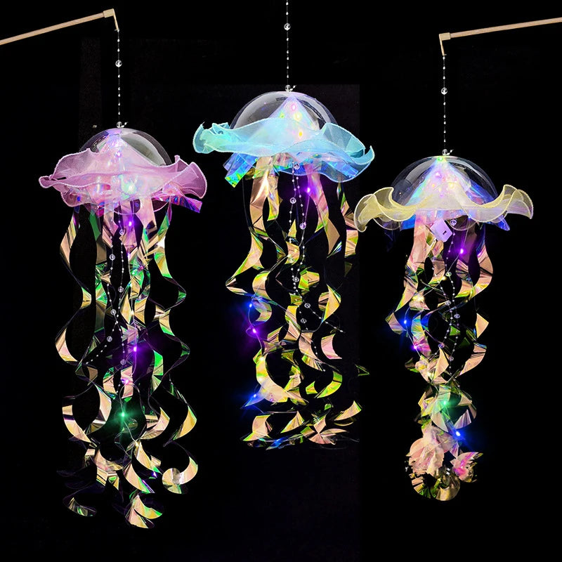 méduses lumineuses multicolores transparentes modernes guirlande lumineuse décoration chambre événement festive