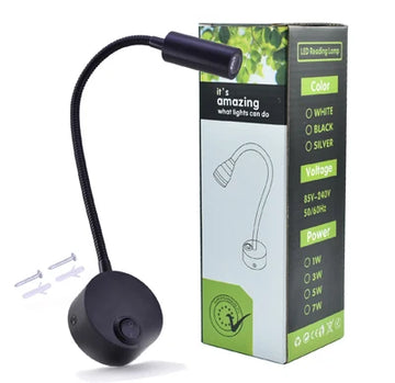 lampe murale led noire ronde moderne minimaliste interrupteur câble électrique