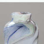 vase moderne opaques marbré blanc bleu gris rose vert jaune fleurs artificielles tableDecoration