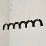 suspension lumineuse contemporaine bleu marron noir forme circulaire lisse led fixée câbles