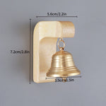 cloche porte or bois naturel papillon chinois deco classique wind chime fixations